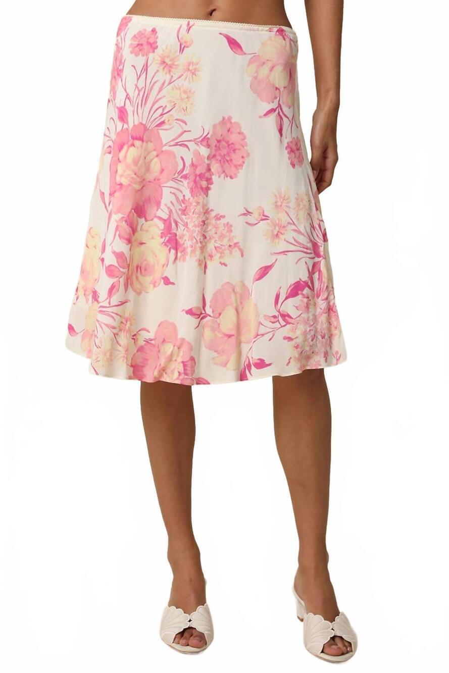 NEW OLIVACEOUS rosavelle garden midi skirt in blush